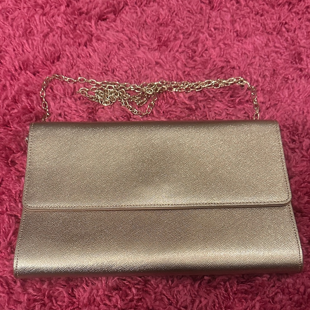 Elegant Rose Gold Chain Shoulder Bag